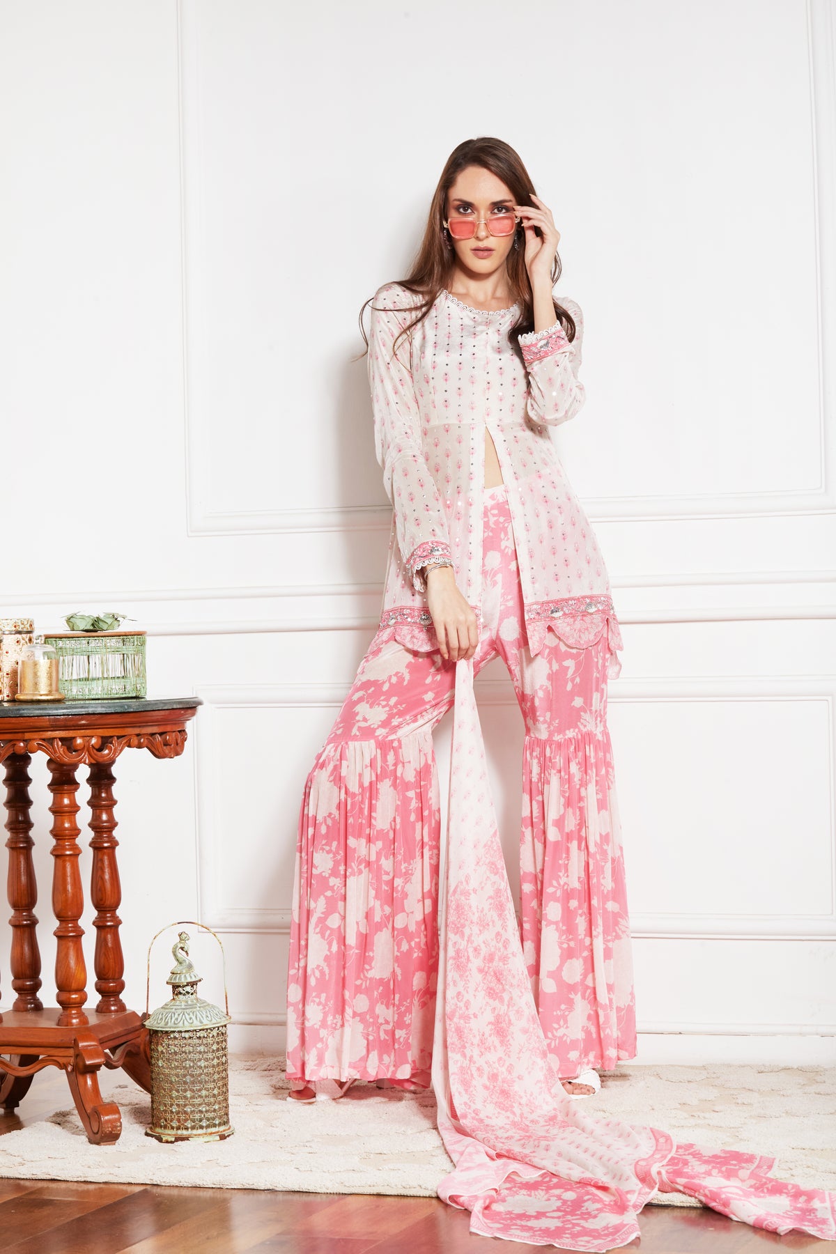 Buy Pink Sharara Pants Online - W for Woman